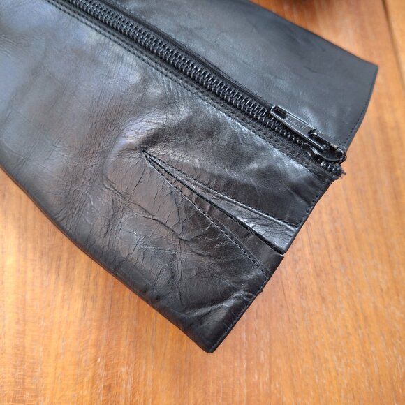 Y2K bebe Leather Heeled Boots Knee High Square Toe Edgy Sexy Whimsigoth Witchy - Picture 8 of 16